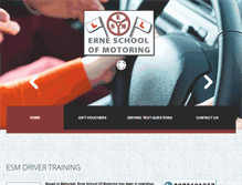Tablet Screenshot of erneschoolofmotoring.com